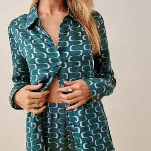 NWT Reformation Silk sky top